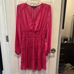 Boston Proper Pink Ruffled Women's Dress size small